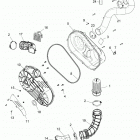 Z18VCE87BK/BU/BR/LU RZR 4 900 Drive train, clutch cover and ducting - z18vce87bk  /  b...