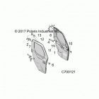 R18RRU99AS RANGER 1000XP PS NSTR Body, door, full, mounting - r18rru99as (c700121)