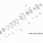RZR 170 (Z21YAV17B2/B4/N2/N4) Drive train, gear shaft output - z21yav17b2  /  b4  /  n...