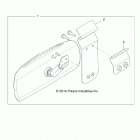 R18RVU99AS RANGER CREW 1000 PS Body, center mirror - r18rvu99as (49rgrmirrors15900xp)