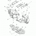 Z18VCE87BK/BU/BR/LU RZR 4 900 Chassis, main frame and skid plate - z18vce87bk  /  bu  ...