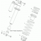 Z18VFE92BB/BM/BS/BU/LBK RZR XP4 TURBO Suspension, front shock mounting - z18vfe92bb  /  bm  / ...