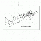 R18RVM99AL RANGER CREW 1000XP PS MUD Brakes, rear caliper - r18rvm99al (49rgrcaliperrr15crew)