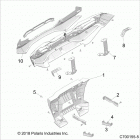 Z18VEL92BK/BR RZR XP TURBO S Body, rear bumper - z18vel92bk  /  br (c700155-5)