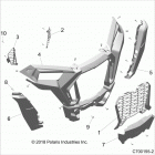 Z18VEL92BK/BR RZR XP TURBO S Body, front bumper - z18vel92bk  /  br (c700155-2)