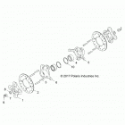 Z18VDE92LS RZR XP TURBO LATIN Suspension, front carrier and hub - z18vde92ls (702195)