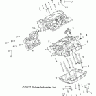 R18RVM99AL RANGER CREW 1000XP PS MUD Engine, crankcase - r18rvm99al (701104)