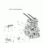 R18RVU99AS RANGER CREW 1000 PS Engine, cooling, thermostat and bypass - r18rvu99as (701...