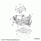 R18RRE99A9/AX/AM/AS/A1/B9/BX/BM/BS RANGER 1000 PS Chassis, main frame and skid plates - r18rre99a9  /  ax ...