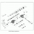 R18RHE99BK/K99BS POLARIS GENERAL 1000 4P PS Drive train, main gearcase internals - r18rhe99bk  /  kb...