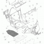 Z18VDE99AK/AW/AJ/BJ/BK/BW/LW/K99AK/BK/M99AL/R99AL/BL RZR XP 1000 Chassis, main frame and skid plates - z18vdr99al  /  bl ...