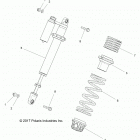 Z18VFE99AK/AJ/AW/BK/BJ/BW/LW/K99AK/BK/M99AL RZR XP 4 1000 Suspension, front shock mounting - z18vfe99ak  /  aj  / ...