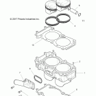 R18RVM99AL RANGER CREW 1000XP PS MUD Engine, cylinder and piston - r18rvm99al (701977)