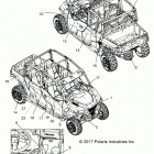 R18RHE99BK/K99BS POLARIS GENERAL 1000 4P PS Body, decals - r18rhe99bk  /  kbs (702137)
