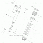 Z18VDE92NB/NU/LNK RZR XP TURBO MD Suspension, front shock mounting - z18vde92nb  /  nu  / ...