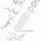 Z18VFE92BB/BM/BS/BU/LBK RZR XP4 TURBO Suspension, rear shock mounting - z18vfe92bs (701955)