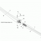 R18RVM99AL RANGER CREW 1000XP PS MUD Drive train, front and rear prop shaft - r18rvm99al (49r...