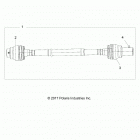 R18RGE99BM/BB/B7/KBS/UB9/BG POLARIS GENERAL 1000 EPS Drive train, front prop shaft - r18rge99bm  /  bb  /  b7...