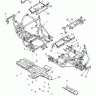 Z18VFE99NK RZR XP 4 1000 MD Chassis, main frame and skid plates - z18vfe99nk (700303...