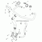 R18RVM99AL RANGER CREW 1000XP PS MUD Engine, cooling, waterpump, thermostat and bypass - r18r...