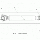 Z18VHE57BV RZR 570 PS Drive train, front prop shaft - z18vhe57bv (49rgrshaftpr...