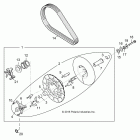 Z18VDS92CU RZR XP TURBO TRACTOR Drive train, secondary clutch - z18vds92cu (700448)