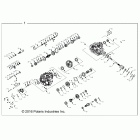 R18RTM99AL RGR 1000 XP PS MUD Drive train, main gearcase internals - r18rtm99al (70113...