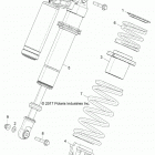 Z18VFE92BB/BM/BS/BU/LBK RZR XP4 TURBO Suspension, front shock mounting - z18vfe92bs  /  lbk (7...