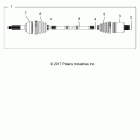 R18RTM99AL RGR 1000 XP PS MUD Drive train, rear halfshaft - r18rtm99al (701957)