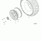 Z18VDS92CF/CU RZR XP TURBO TRACTOR Wheels, rear - z18vds92cf  /  cu (701657)