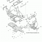 Z18VDE99NK RZR XP 1000 MD Chassis, main frame and skid plates - z18vde99nk (701180...
