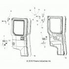 R18RVU99AS RANGER CREW 1000 PS Body, door, rear, full mounting - r18vu99as (701281)