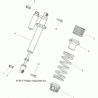 Z18VFE99NK RZR XP 4 1000 MD Suspension, front shock mounting - z18vfe99nk (702143)
