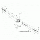 Z18VAS87CM RZR 900 50 INCH EU/TRACTOR Drive train, front prop shaft - z18vas87cm (701557)