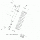 Z18VDE99NK RZR XP 1000 MD Suspension, front shock mounting - z18vde99nk (702123)