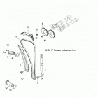 Z18VDE99NK RZR XP 1000 MD Engine, cam chain and tensioner - z18vde99nk (701845)