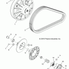 R18RTM99AL RGR 1000 XP PS MUD Drive train, secondary clutch - r18rtm99al (701763)