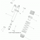 Z18VDE92LS RZR XP TURBO LATIN Suspension, front shock mounting - z18vde92ls (702196)
