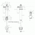 Z18VDE99NK RZR XP 1000 MD Suspension, front shock internals - z18vde99nk (702420)