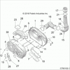Z18VGE99AK/AW/BK/BW RZR RS1 Drive train, clutch cover and ducting - z18vge99ak  /  a...