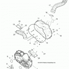 Z18VDS92CF/CU RZR XP TURBO TRACTOR Drive train, clutch cover and ducting - z18vds92cf  /  c...