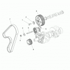 R18RTED1F1/SD1C1 RANGER 1000 DIESEL POLAND Engine, timing pulley, timing belt, jockey pulley - r18r...