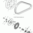 R18RVM99AL RANGER CREW 1000XP PS MUD Drive train, secondary clutch - r18rvm99al (700876)