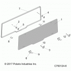 R18RRU99AS RANGER 1000XP PS NSTR Body, rear window - r18rru99as (c700124-6)