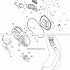 Z18VDE99NK RZR XP 1000 MD Drive train, clutch cover and ducting - z18vde99nk (7011...