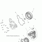 R18RVM99AL RANGER CREW 1000XP PS MUD Engine, stator and cover - r18rvm99al (701256)