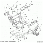 Z18VEL92BK/BR/LK RZR XP TURBO S Chassis, main frame and skid plates - z18vel92bk  /  br ...