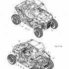 Z18VBE87F2/S87C2/CU RZR 900 60 INCH EU/TRACTOR Body, decals - z18vbe87f2  /  s87c2  /  cu (702157)