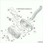 Z18VEL92BK/BR/LK RZR XP TURBO S Drive train, clutch cover and ducting - z18vel92bk  /  b...