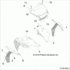 Z18VEL92BK/BR/LK RZR XP TURBO S Body, hood and front body work - z18vel92bk  /  br  /  l...